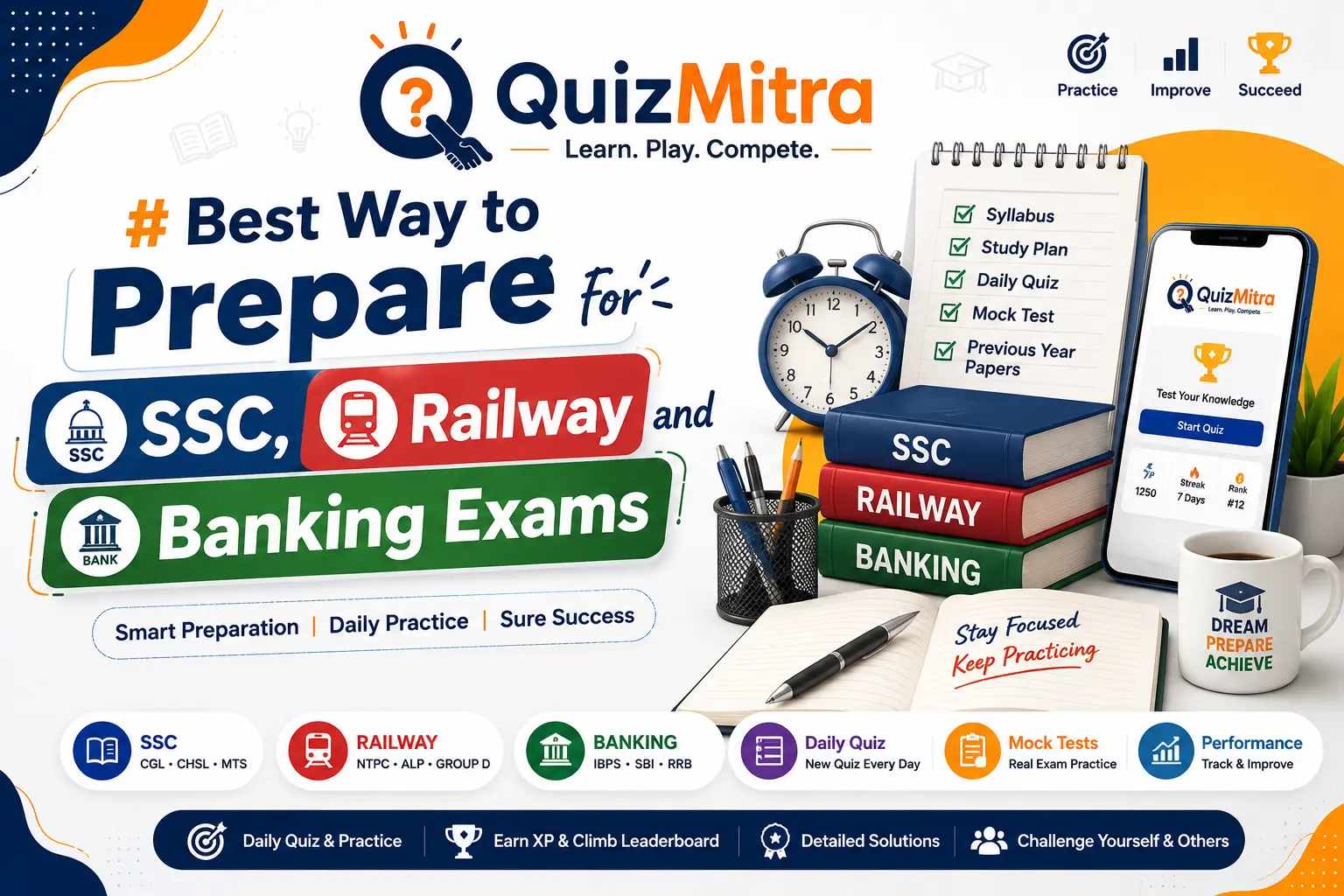Best Way to Prepare for SSC, Railway and Banking Exams